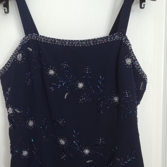 Long navy blue XL  evening gown - Picture 5 of 6